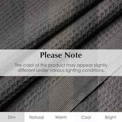 100% Cotton Waffle Blanket, Twin Size 68"x92" – Lightweight All Season Throw Blanket for Couch, Bed & Bedroom, Soft Modern Cozy Cotton Blanket (Charcoal Grey) - color: Charcoal Grey, size: Twin