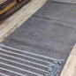 Jaipur art & Rugs Organic Cotton Yoga Mat - Eco-Friendly Hand-Woven Rug - Non Slip & Thick (24”x72”x5mm) for Everyday Fitness at Home - Comfortable Extra-Long - color: Grey