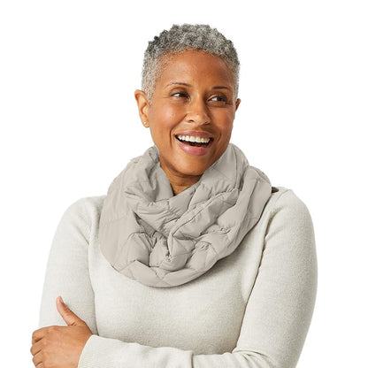 Weighted Infinity Scarf, 3 lb Sensory Shoulder Wrap for Everyday Comfort - color: Natural