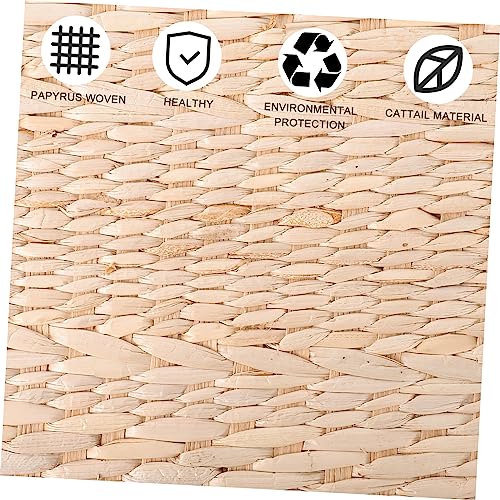 PRETYZOOM Yoga Meditating Mat Home Meditating Cushion Seating Ground Mat Straw Woven Seat Floor Pad Decorative Cushion