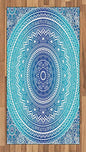 Ambesonne Ethnic Area Rug, Ancient Ritual Symbol of Universe Cultural Center Point Balance Meditation Theme, Flat Woven Accent Rug for Living Room Bedroom Dining Room, 2.6 x 5 FT, Pale Blue