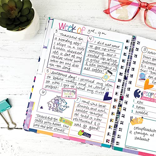 Gratitude Journal 52 Week Daily Positive Thinking for Thankfulness + Sticker Set | Gratitude Finder - color: Leo-POP! + Grateful Heart Stickers