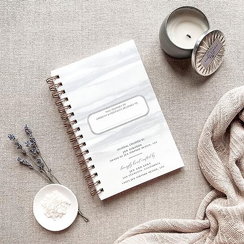 Jen Simpson Design Just Breathe // Anxiety Journal with prompts, Mindfulness Journal, Mediation journal, Positivity Journal, Self Care Journal, prompt journal, Deep Breathing