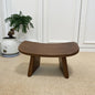 Wooden Meditation Bench - Ergonomic Angled Seat for Yoga, Prayer & Zen - Solid Hardwood Portable Design (Small) - size: Small