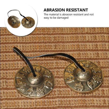 BESTonZON 1pair Tingsha Cymbals for Meditation and Sound Healing Nepalese Percussion Instrument Compact Design for Yoga and Mindfulness Practice Traditional Tingsha Bells