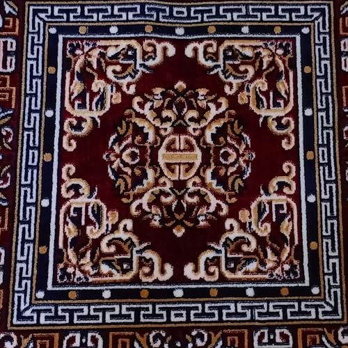 Pooja Aasan in Velvet for puja and Yoga Meditation Rug, Prayer Mattress Mat 1 Pcs (24" inch) Multi Purpose Pooja Cloth Aasan, Car Seat Cover, Sofa Set, Laptop Ethnic Design Home Decor Mat Rug Carpet