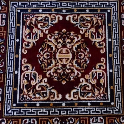Pooja Aasan in Velvet for puja and Yoga Meditation Rug, Prayer Mattress Mat 1 Pcs (24" inch) Multi Purpose Pooja Cloth Aasan, Car Seat Cover, Sofa Set, Laptop Ethnic Design Home Decor Mat Rug Carpet