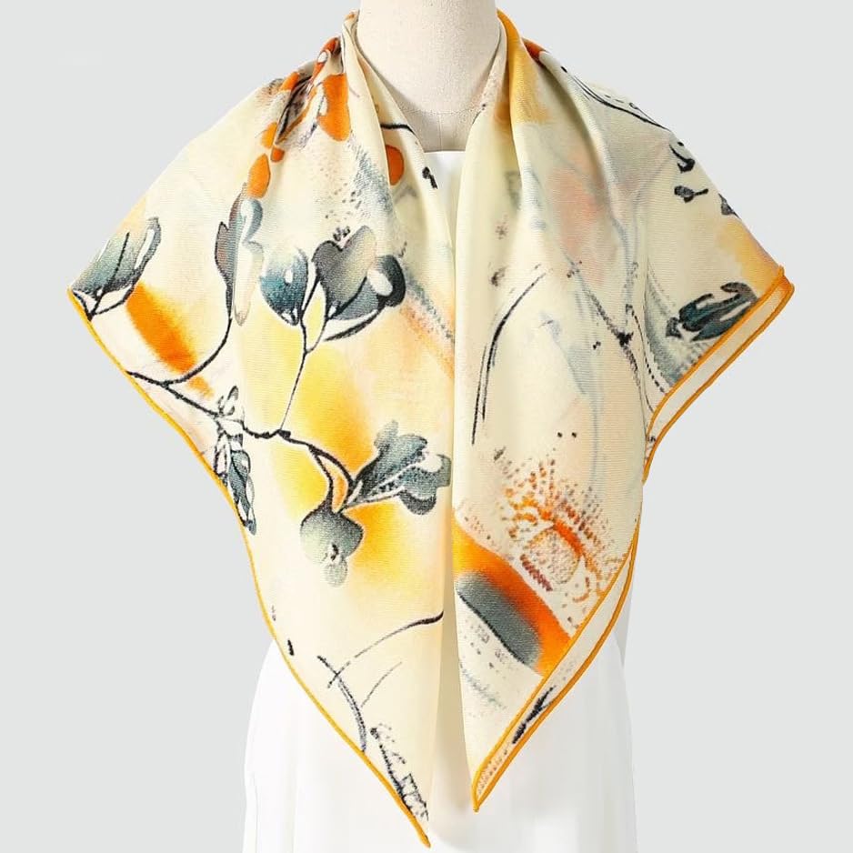 Cashmere-soft Mercerized wool Shawl Pashmina Lightweight Travel Wrap & Evening Scarf |Office |Wedding - color: 21 Yellow