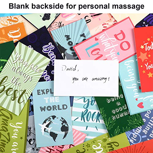 Outus 120 Pcs Motivational Encouragement Quote Cards Inspirational Kindness Appreciation Gratitude Business Encouragement Mini Note Cards, 30 Styles, 3.5 x 2 Inch(Bright Style) - style: Bright Style