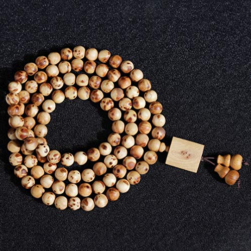 Zen Dear Unisex Thuja Sutchuenensis Wood Beads Wooden Bracelet Necklace Prayer Mala Wristband Bracelet - style: 8mm 108 Beads SE Boutique