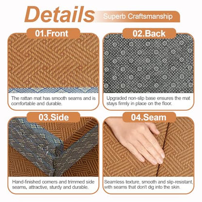 Japanese Tatami Mat, Tatami, Rug, Foldable Mattress, Roll up Rug, Japanese Floor Mattress, Floor Sleeping Japanese Futon Mattress, Meditation Yoga, Zen - size: Brown-90×200×3.5cm