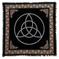Indian Consigners Altar Cloth Vesica Pisces Knots Witchcraft Alter Tarot Spread Wiccan Spiritual 36" Sacred Alter Table Cloth (Triquetra Gold Silver) - color: Triquetra Silver