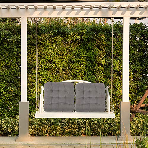 Tiita Outdoor Chair Cushions 22" x 22" Square Seat Pillows Set of 2 Throw Floor Pads for Patio Garden Furniture Chairs Office Livinh Room, Grey