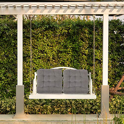 Tiita Outdoor Chair Cushions 22" x 22" Square Seat Pillows Set of 2 Throw Floor Pads for Patio Garden Furniture Chairs Office Livinh Room, Grey