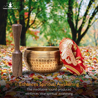 HIMALAYAN HEALING® Tibetan Singing Bowls Set~ Meditation Sound Bowl hand Hammered in Nepal For Yoga, Meditation, Mindfulness, Healing & Chakra balancing~ - size: 3 inch