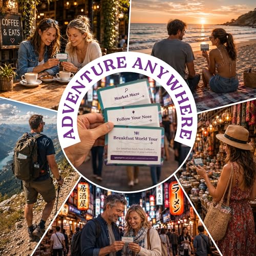 50 Scratch-Off Travel Challenge Cards - Unique Travel Gift for Women, Men, Couples & Travelers - Instant Adventure Ideas & Prompts for Trips or Hometown