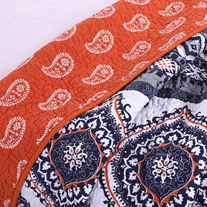 Greenland Home Fashions Medina Throw Blanket, Saffron, 50 x 60
