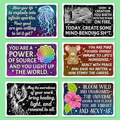 Rage Create Sweet-Ass Affirmations® 2 Magical Postcard Pack (22 Cards)