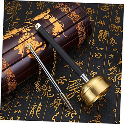 Adjustable Copper Bell Yin Qing Chime Meditation Sound Instrument for Buddhist Prayer and Temple Use Delicate Handbell for Spiritual Practices