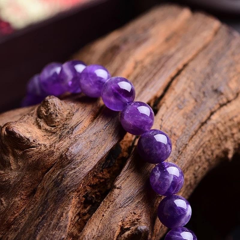 WFJ Black Obsidian Hematite Triple Protection Bracelets Set - Tiger Eye Beaded Natural Stone Bracelet for Men Women Gemstone (10MM) - color: Amethyst Set