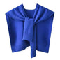 WaJuemy Sweater Shawl Wraps for Women Sweater Knitted Knotted Shawls Travel Casual Scarf Cape Shoulder Tops Fashion Wrap - color: Blue