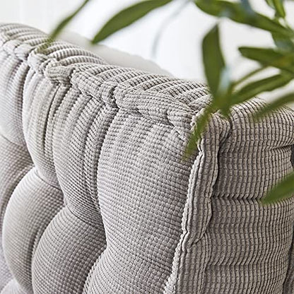 DormCo Rainha - Ultra Thick Tufted Floor Pillow - Gray - color: Gray