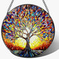 Stained Glass Window Hanging, 8 in Tree of Life Sun Catchers Indoor Window, Stained Glass Suncatcher, Gifts for Women, Her, Wife, Friend and Mom for Mother's Day, Christmas, Birthday - color: Tree of Life