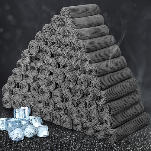Honoson Cooling Towel Bulk - Neck & Face Cool Chilly Towels Microfiber Breathable Sport Sweat Rag for Gym, Yoga, Travel, Camping, Running, Outdoor - color: Dark Gray, size: 47"x12"