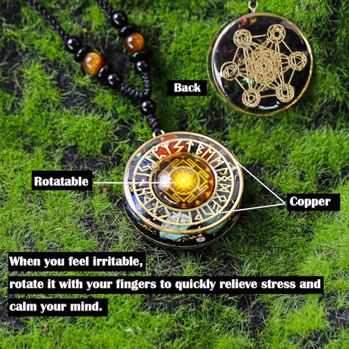Day Day Up 7 Chakra Gemstone Reiki Energy Crystals Chakra Orgonite Pendant Necklace For Good Luck Yoga Meditation Jewelry - style: Style 2