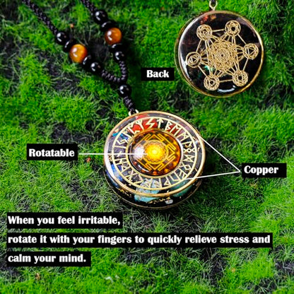 Day Day Up 7 Chakra Gemstone Reiki Energy Crystals Chakra Orgonite Pendant Necklace For Good Luck Yoga Meditation Jewelry - style: Style 2