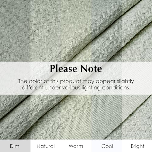 Salt Earth 100% Cotton Waffle Blanket, Queen Size 90"x92" – Lightweight All Season Throw Blanket for Couch, Bed & Bedroom, Soft Modern Cozy Cotton Blanket (Sea Foam) - color: Sea Foam, size: Queen