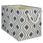 DII Polyester Container with Handles, Ikat Storage Bin, Medium, Mineral Gray - color: Mineral Gray, size: Medium