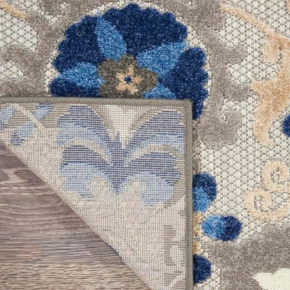 Nourison Home Aloha Natural Blue 7'10" x 10'6" Area Rug - Easy Clean, Non Shedding, Bed Room, Living Room, Dining Room, Kitchen (8' x 11') - color: Natural Blue, size: 7'10" x 10'6" (Rectangular)