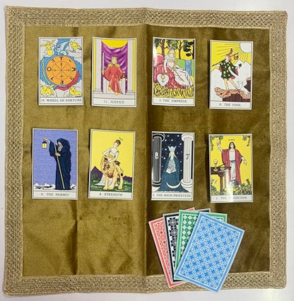 SMMS Spiritual Velvet Table Cloth Altar Tarot Spread (Golden, Medium- 61cm*61cm/ 24inch*24inch) - color: Golden, size: Medium- 61cm*61cm/ 24inch*24inch