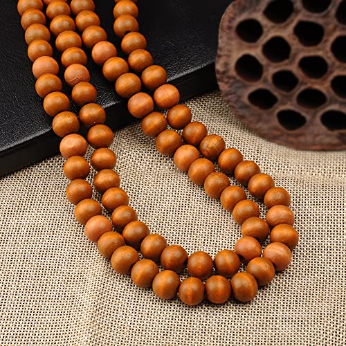 COLORFUL BLING Ethnic Natural Wood Beads Necklace for Men Women Africa Wooden Chain Chunky Strand Necklace Statement Hip Hop Jewelry - color: long
