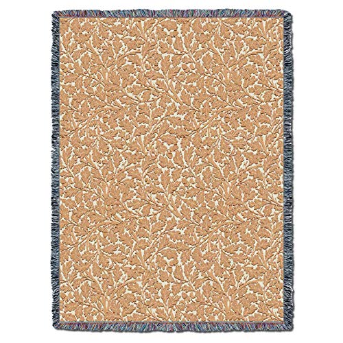 Pure Country Weavers William Morris Oak Tree Peachy Blanket XL - Arts & Crafts - Gift Tapestry Throw Woven from Cotton - Made in the USA (82x62) - color: Peachy, size: X-Large