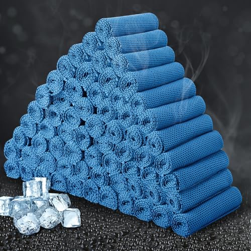 Honoson Cooling Towel Bulk - Neck & Face Cool Chilly Towels Microfiber Breathable Sport Sweat Rag for Gym, Yoga, Travel, Camping, Running, Outdoor - color: Dark Blue, size: 47"x12"