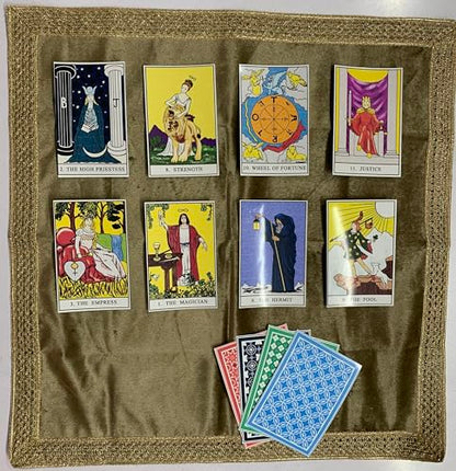 SMMS Spiritual Velvet Table Cloth Altar Tarot Spread (Beige, Small- 46cm*46cm/ 18inch*18inch) - color: Beige, size: Small- 46cm*46cm/ 18inch*18inch