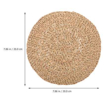 Lurrose Meditation Cushion: Round Floor Cushion - Woven Boho Floor Pillow for Yoga Zen Home Decor
