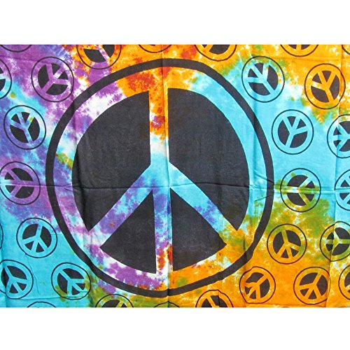 Peace Sign Tie-Dye Yoga Meditation Altar Cloth Prayer Shawl Tapestry