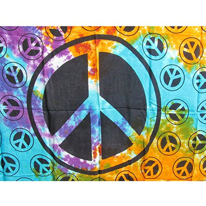Peace Sign Tie-Dye Yoga Meditation Altar Cloth Prayer Shawl Tapestry