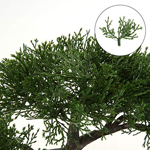 Artificial Bonsai Tree Juniper Faux Plants Indoor Small Fake Plants Decor with Ceramic Pots for Home Table Office Desk Bathroom Shelf Bedroom Living Room Farmhouse Decorations - style: Japanese