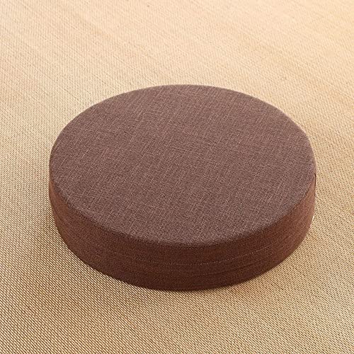 40x6cm Yoga Meditation Cushion Meditation Pillows Japanese Tatami Mat Zafu Meditation Cushion Round Yoga Seat Cushion(Coffee) - color: Coffee