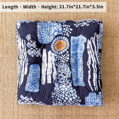 Square Meditation Floor Cushions,Large Floor Pillow Sitting for Adults and Kids,Boho Seats for Balcony Bedroom Tatami Living Room,22x22 Inch