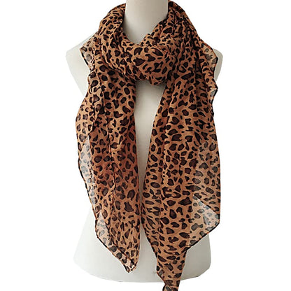 Women's Cotton Scarves Lady Light Soft Fashion Solid Scarf Wrap Shawl - color: Classical Leopard1