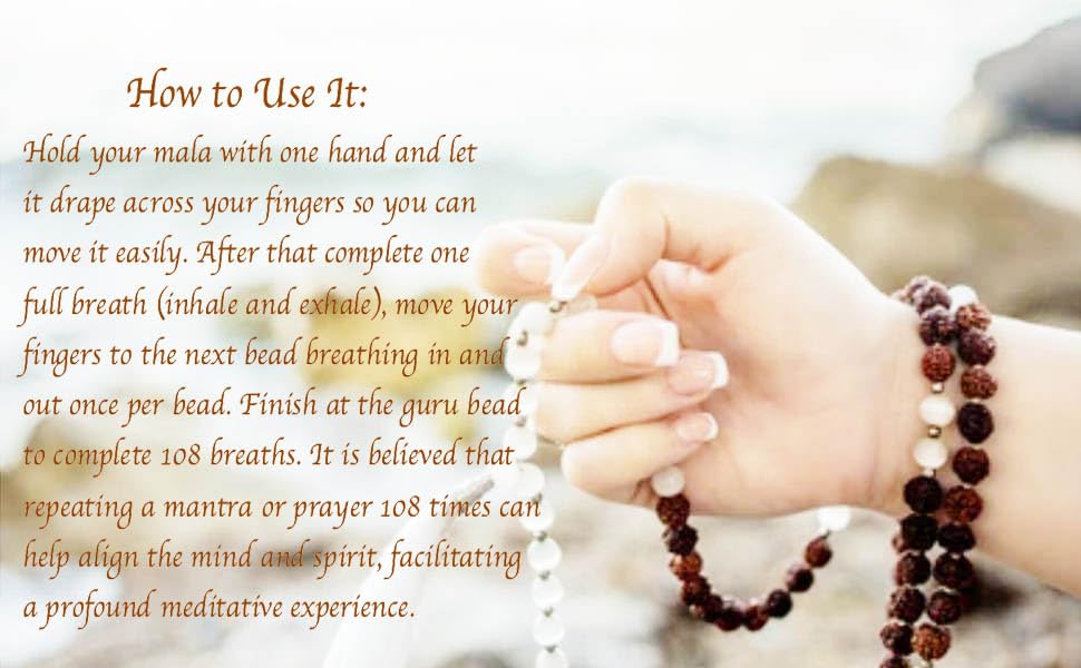Agan Traders 108 Mala Prayer Beads Necklace for Men & Women – Tibetan Buddhist Prayer Beads Wrist Mala - Handmade Yak Bone Japa Mala Beads for Meditation, Yoga & Healing - color: Bodhi- 8mm