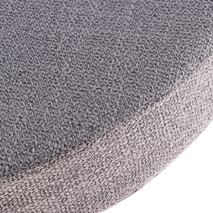 6cm Portable Round Yoga Meditation Cushion - Weight Breathable Linen, Perfect for Home and Outdoor Exercise - Gray