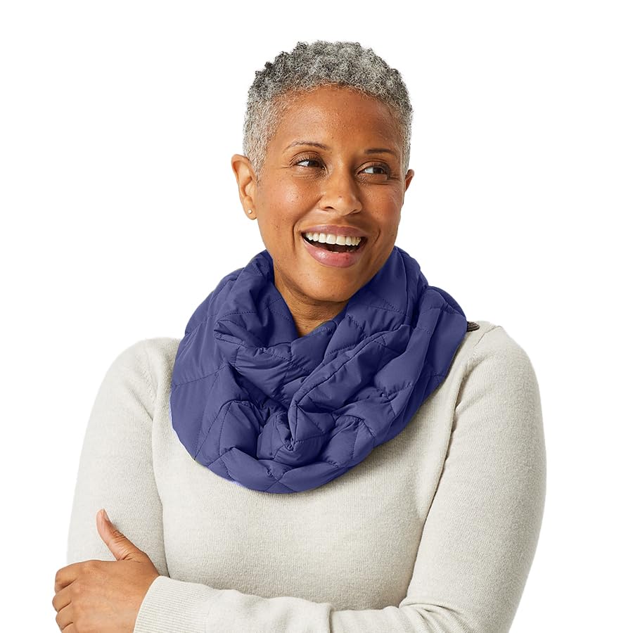 PYVOT Weighted Infinity Scarf, 3 lb Sensory Shoulder Wrap for Everyday Comfort - color: Blue