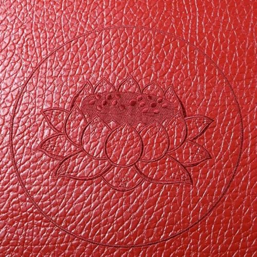 Leather Square Meditation Cushion, Meditation Kneeling Cushion Futon, Thickened Living Room Floor Cushion, for Floor Bedroom Balcony Sitting Pier Cushion(Brown)