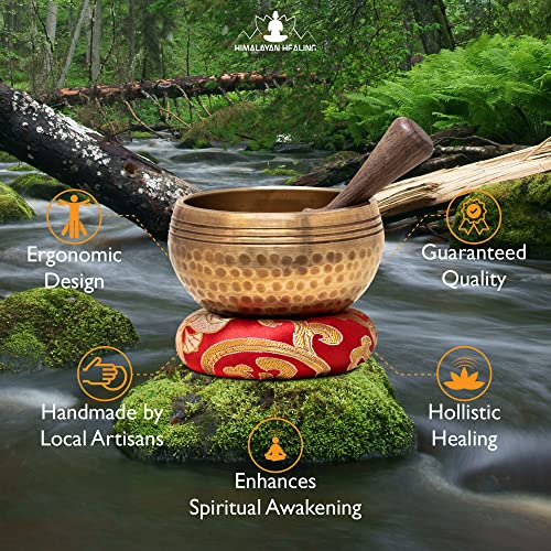 HIMALAYAN HEALING® Tibetan Singing Bowls Set~ Meditation Sound Bowl hand Hammered in Nepal For Yoga, Meditation, Mindfulness, Healing & Chakra balancing~ - size: 3 inch
